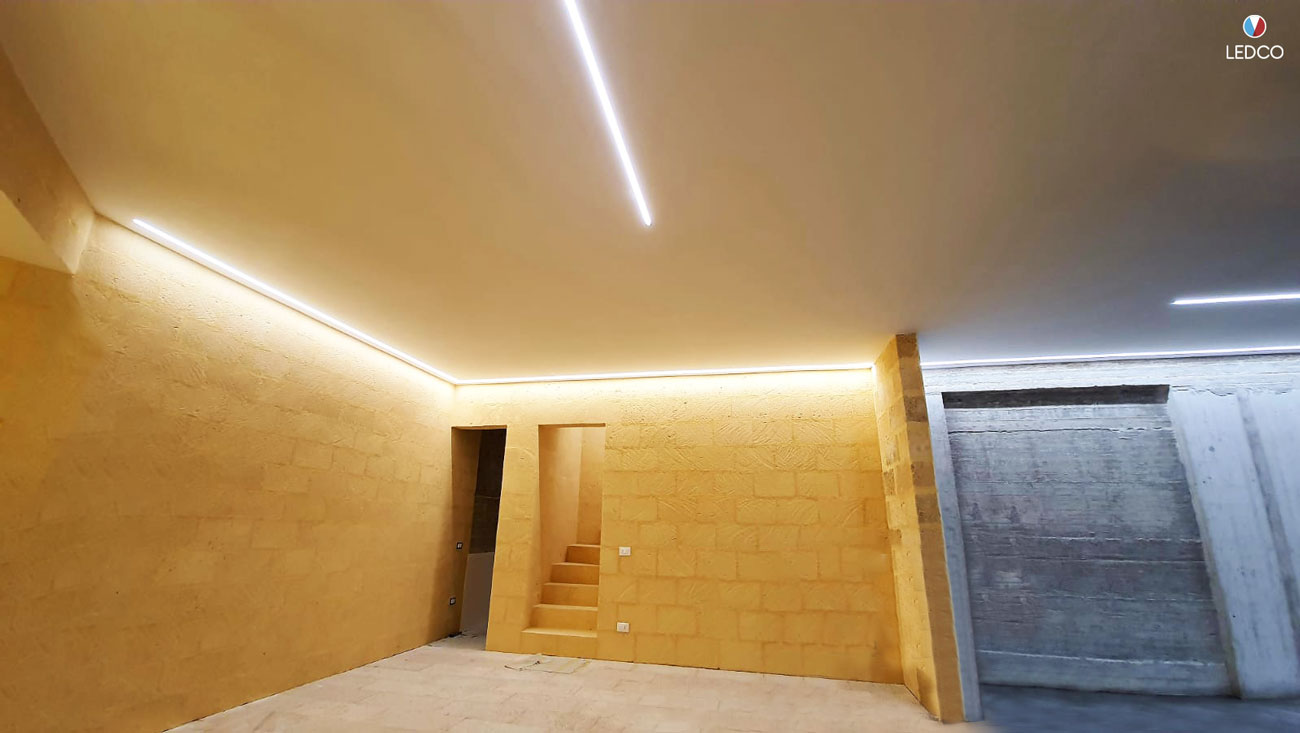 Illuminazione garage in villa – Sicilia